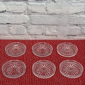 Princess House “Royal Highlights” Collection 24% Lead Crystal Coasters Set of 6